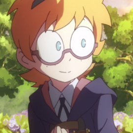 Lotte from Little Witch Academia.